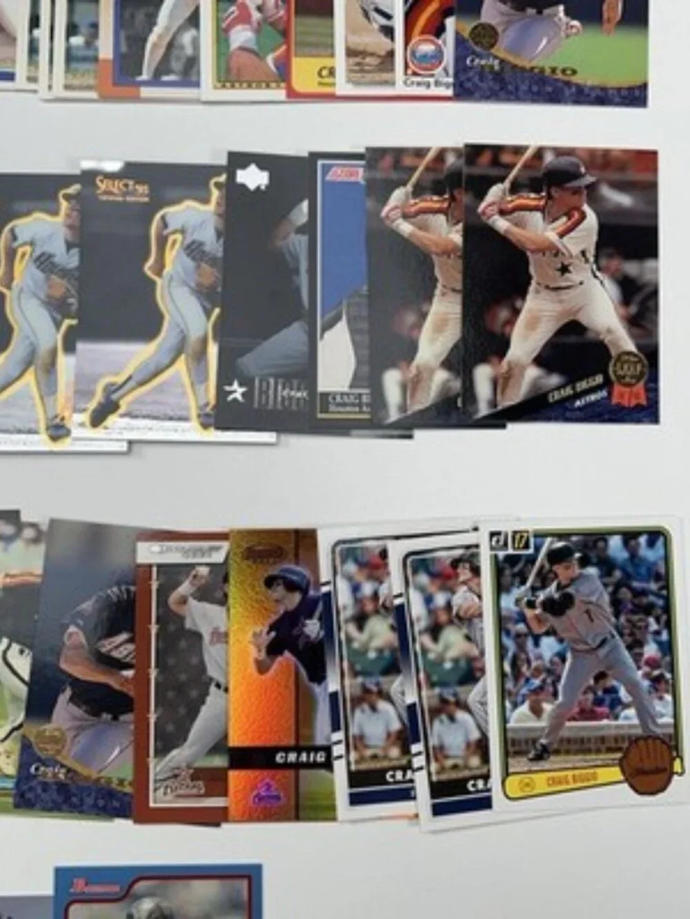 Craig Biggio 66 Baseball Card Lot Collection Rookies Inserts Numbered